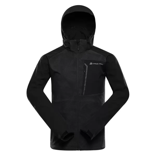  Herren -Softshelljacke ALPINE PRO HOOR SCHWARZ/GRAU 