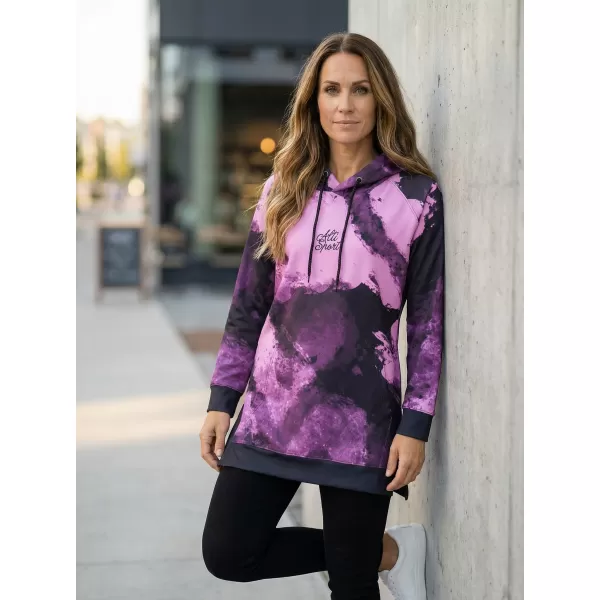  Funktionaler erweiterter Sweatshirt -Prämie von Frauen ALTISPORT VOJ/ALW093MI03 LILA/SCHWARZ 