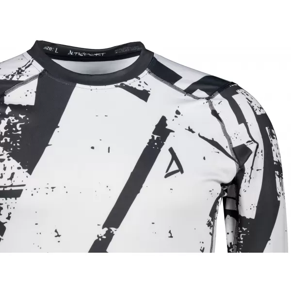  Funktionelle Kompression t -Shirt von Männern mit langarmiger Prämie ALTISPORT VOJ/ALM079TR03 SCHWARZ -GRAY 