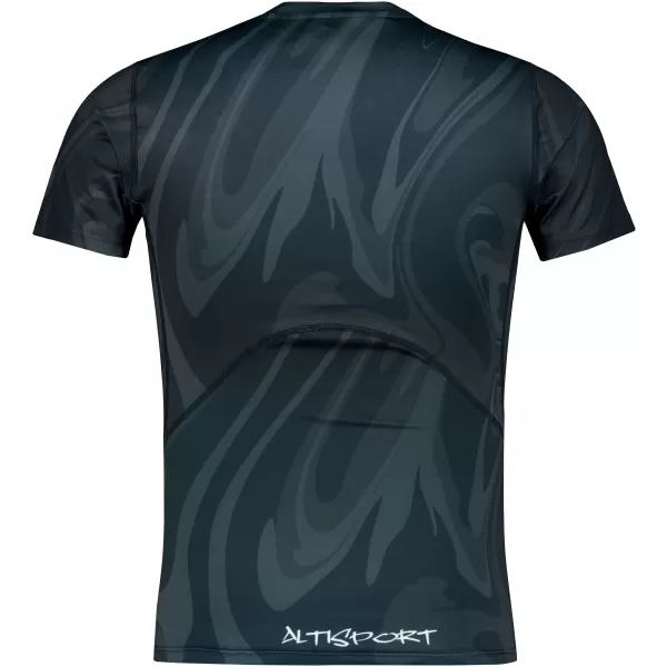  Funktionelle Komprimierung t -Shirt von Männern mit kurzer Ärmelnprämie ALTISPORT VOJ/ALM072TR04 SCHWARZ 