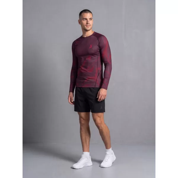  Funktionelle Kompression t -Shirt von Männern mit langarmiger Prämie ALTISPORT VOJ/ALM072TR03 WEINRÖTET 