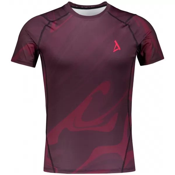  Funktionelle Komprimierung t -Shirt von Männern mit kurzer Ärmelnprämie ALTISPORT VOJ/ALM072TR04 WEINRÖTET 