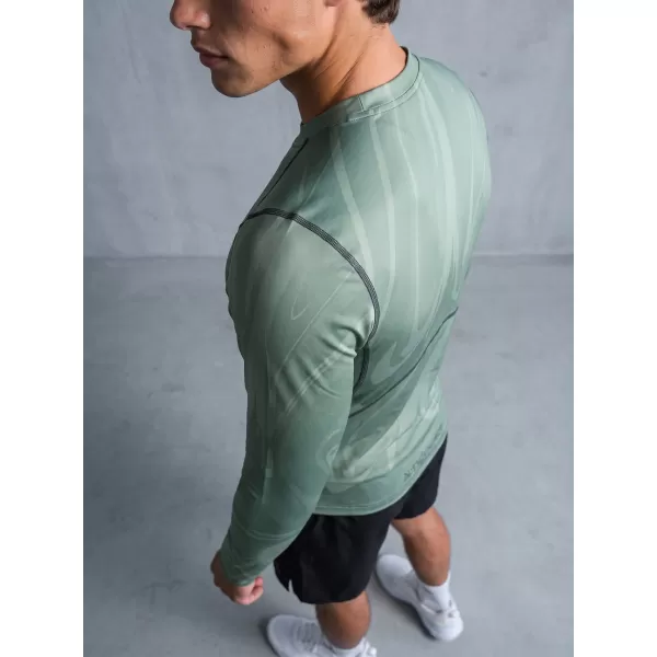  Funktionelle Kompression t -Shirt von Männern mit langarmiger Prämie ALTISPORT VOJ/ALM072TR03 GRÜN 