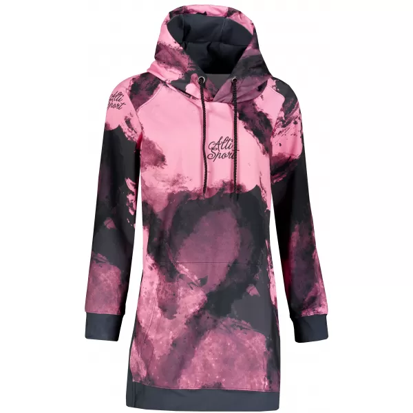  Funktionaler erweiterter Sweatshirt -Prämie von Frauen ALTISPORT VOJ/ALW093MI03 PINK/SCHWARZ 