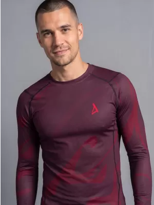 Funktionelle Kompression t -Shirt von Männern mit langarmiger Prämie ALTISPORT VOJ/ALM072TR03 WEINRÖTET