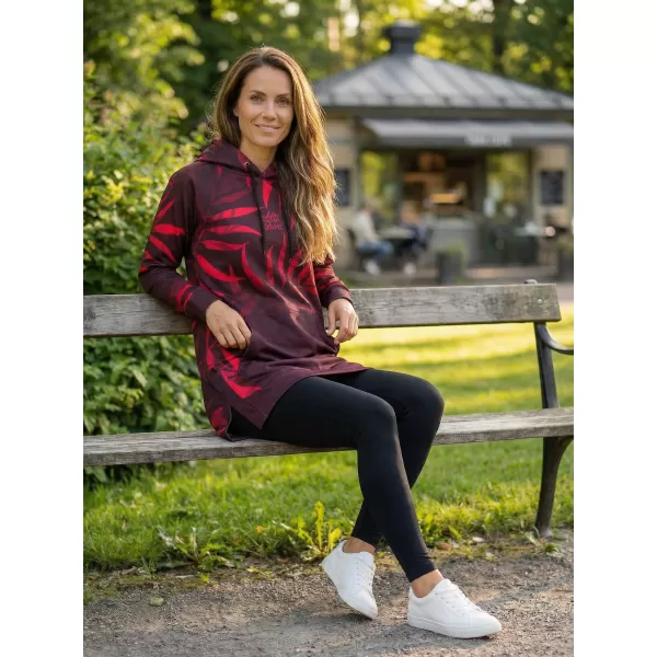  Funktionaler erweiterter Sweatshirt -Prämie von Frauen ALTISPORT VOJ/ALW094MI03 WEIN/ROT 