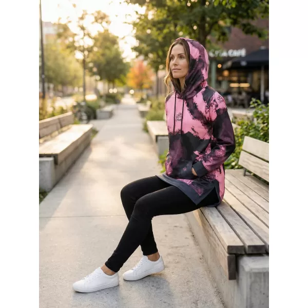  Funktionaler erweiterter Sweatshirt -Prämie von Frauen ALTISPORT VOJ/ALW093MI03 PINK/SCHWARZ 