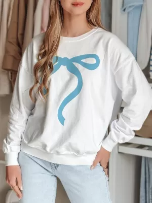 Damen Sweatshirt DSTREET SOFTTIE BY1376 WEIß