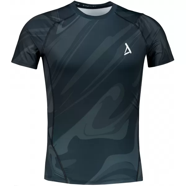  Funktionelle Komprimierung t -Shirt von Männern mit kurzer Ärmelnprämie ALTISPORT VOJ/ALM072TR04 SCHWARZ 
