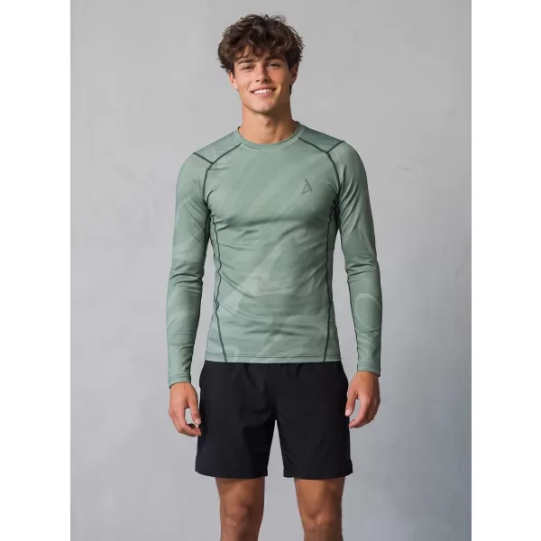  Funktionelle Kompression t -Shirt von Männern mit langarmiger Prämie ALTISPORT VOJ/ALM072TR03 GRÜN 