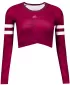 Funktionaler Ernteoberteil der Frauen mit langen Ärmeln Premium ALTISPORT VOJ/ALW096TR04 BURGUND