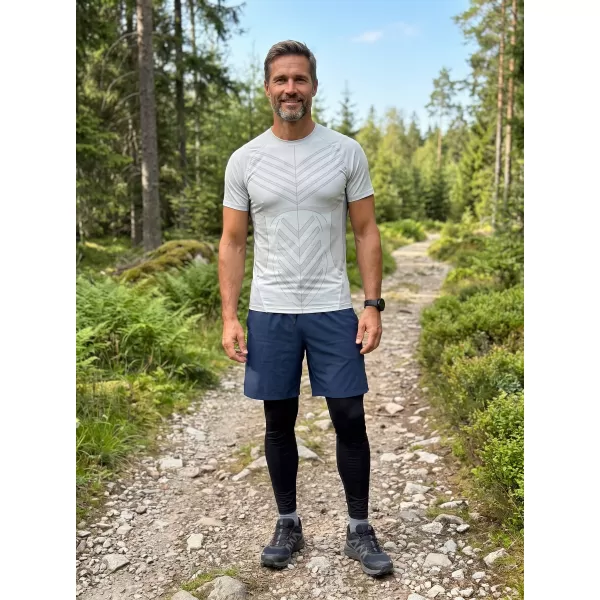  Funktionelle Komprimierung t -Shirt von Männern mit kurzer Ärmelnprämie ALTISPORT VOJ/ALM095TR04 GRAU 