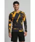 Funktionelle Kompression t -Shirt von Männern mit langarmiger Prämie ALTISPORT VOJ/ALM079TR03 SCHWARZ -AUSGELB