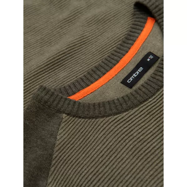  Herrenpullover OMBRE OM-SWSW-0121 OLIVE 