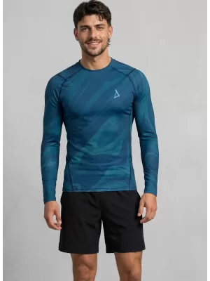 Funktionelle Kompression t -Shirt von Männern mit langarmiger Prämie ALTISPORT VOJ/ALM072TR03 KEROSIN
