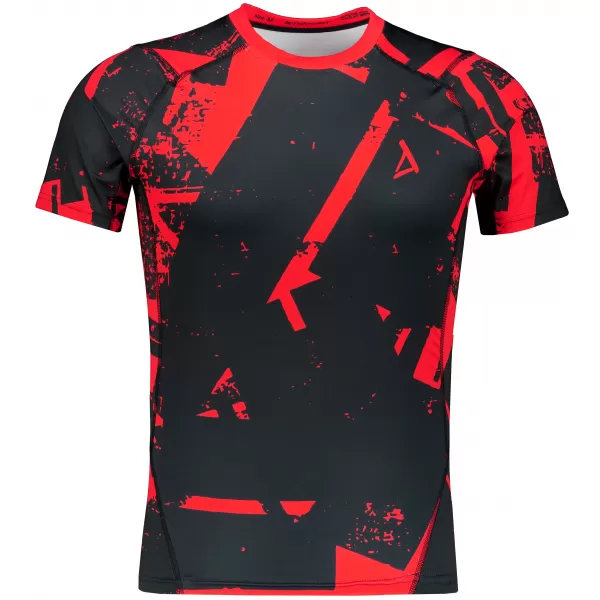  Funktionelle Komprimierung t -Shirt von Männern mit kurzer Ärmelnprämie ALTISPORT VOJ/ALM079TR04 SCHWARZ -RED 