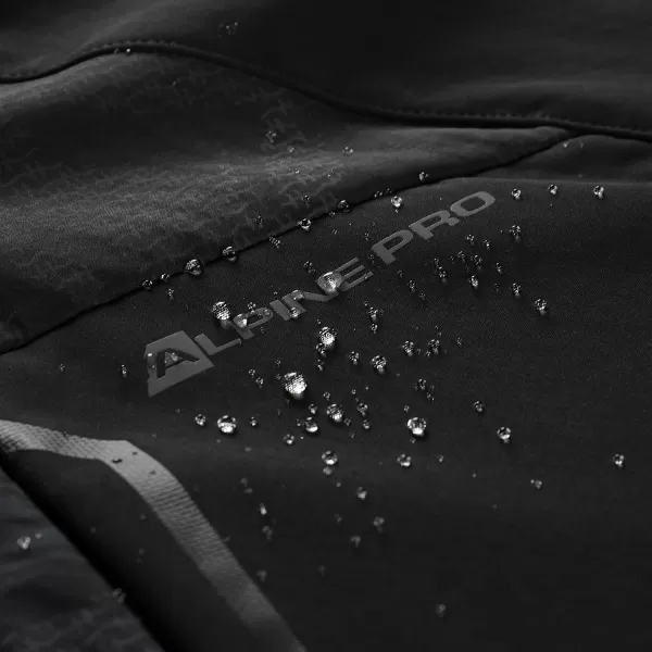  Herren -Softshelljacke ALPINE PRO HOOR SCHWARZ/GRAU 