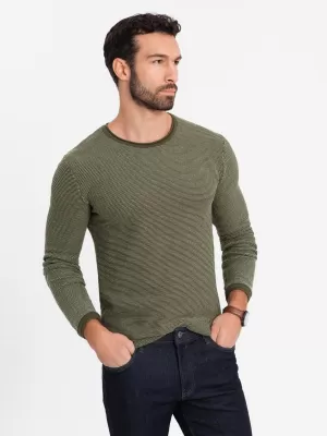 Herrenpullover OMBRE OM-SWSW-0118 OLIVE