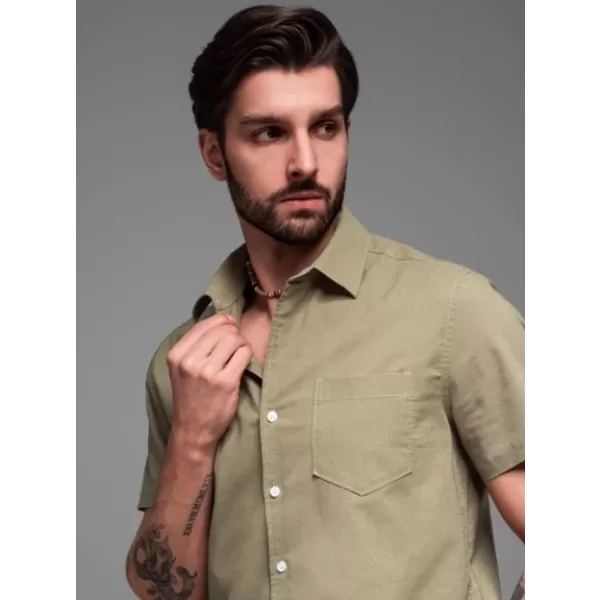  Hemd OMBRE OM-SHSS-0167 OLIVE 