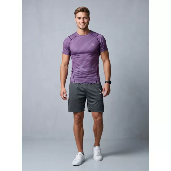 Funktionelle Komprimierung t -Shirt von Männern mit kurzer Ärmelnprämie ALTISPORT VOJ/ALM072TR04 LILA 