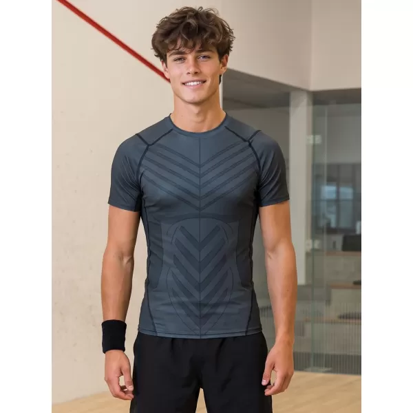  Funktionelle Komprimierung t -Shirt von Männern mit kurzer Ärmelnprämie ALTISPORT VOJ/ALM095TR04 SCHWARZ 