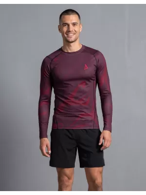 Funktionelle Kompression t -Shirt von Männern mit langarmiger Prämie ALTISPORT VOJ/ALM072TR03 WEINRÖTET