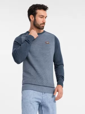 Herrenpullover OMBRE OM-SWSW-0121 MARINEBLAU