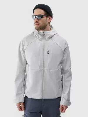 Herren -Softshelljacke 4F WSS25TSOFM313 KALTES HELLGRAU