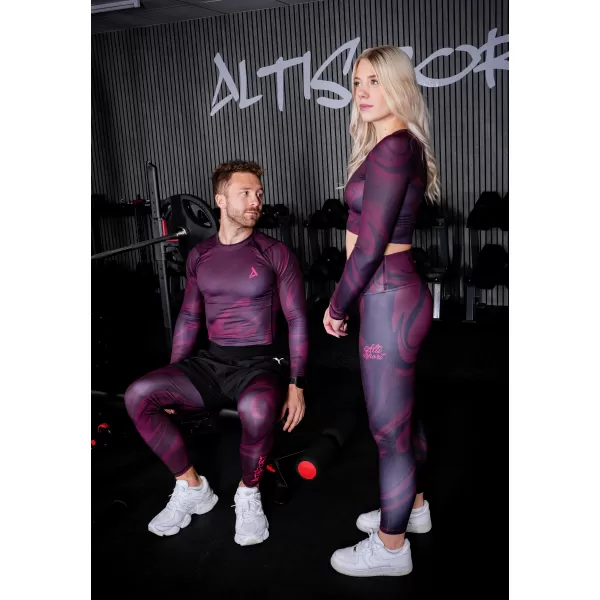  Funktionaler Ernteoberteil der Frauen mit langen Ärmeln Premium ALTISPORT VOJ/ALW072TR04 WEINRÖTET 