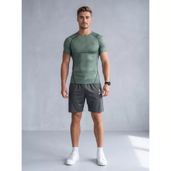  Funktionelle Komprimierung t -Shirt von Männern mit kurzer Ärmelnprämie ALTISPORT VOJ/ALM072TR04 GRÜN 