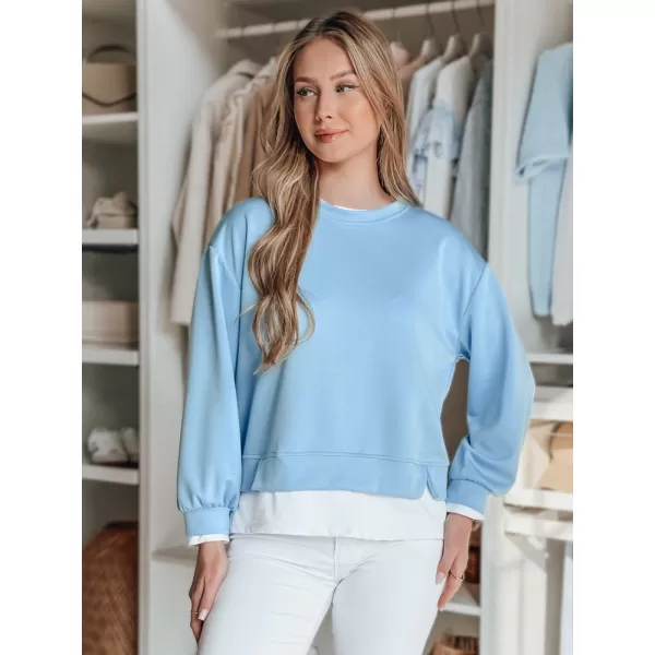  Damen Sweatshirt DSTREET LUZZIO BY1382 HELLBLAU 
