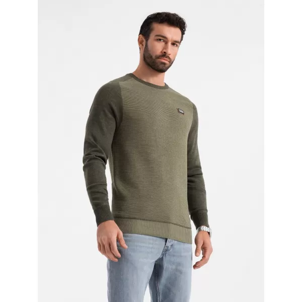  Herrenpullover OMBRE OM-SWSW-0121 OLIVE 