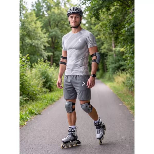  Funktionelle Komprimierung t -Shirt von Männern mit kurzer Ärmelnprämie ALTISPORT VOJ/ALM072TR04 GRAU 