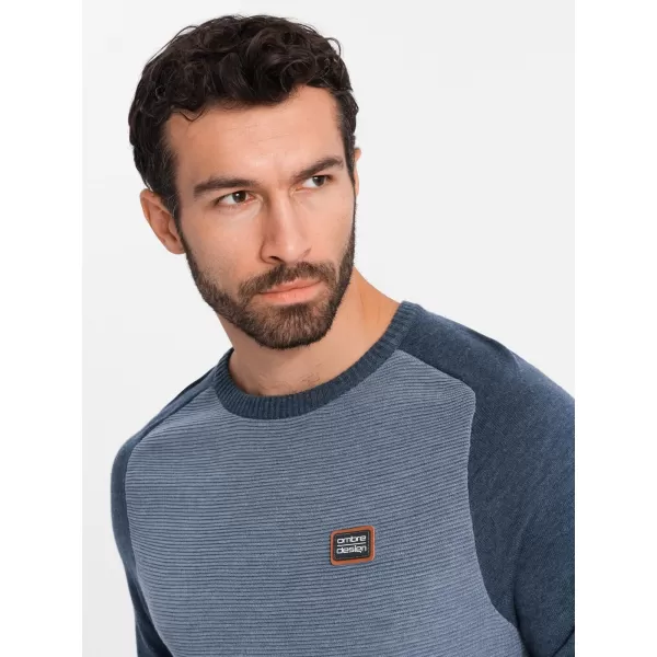  Herrenpullover OMBRE OM-SWSW-0121 MARINEBLAU 