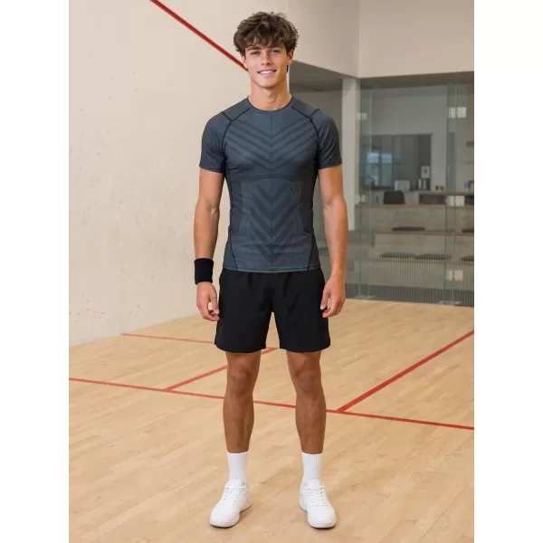  Funktionelle Komprimierung t -Shirt von Männern mit kurzer Ärmelnprämie ALTISPORT VOJ/ALM095TR04 SCHWARZ 