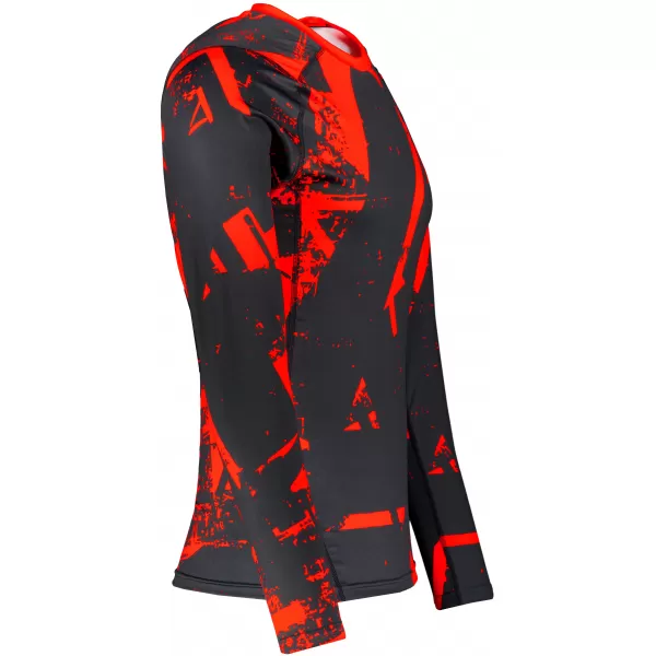  Funktionelle Kompression t -Shirt von Männern mit langarmiger Prämie ALTISPORT VOJ/ALM079TR03 SCHWARZ -RED 