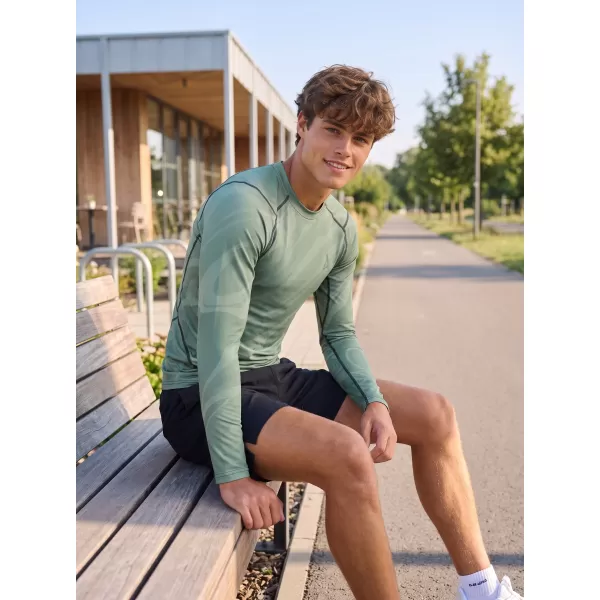  Funktionelle Kompression t -Shirt von Männern mit langarmiger Prämie ALTISPORT VOJ/ALM072TR03 GRÜN 