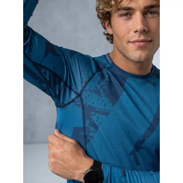  Funktionelle Kompression t -Shirt von Männern mit langarmiger Prämie ALTISPORT VOJ/ALM079TR03 BLAU 