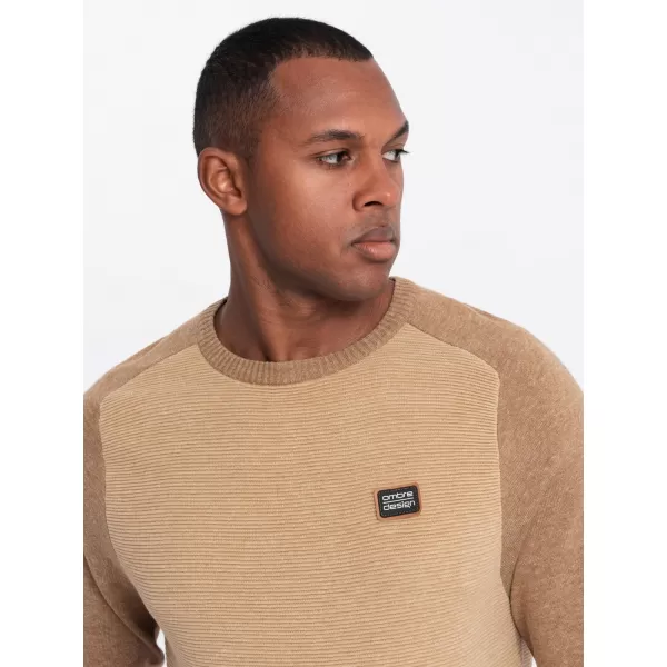  Herrenpullover OMBRE OM-SWSW-0121 BRAUN 