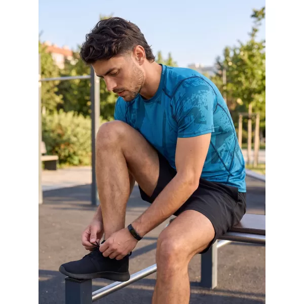  Funktionelle Komprimierung t -Shirt von Männern mit kurzer Ärmelnprämie ALTISPORT VOJ/ALM079TR04 BLAU 