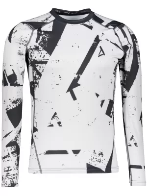 Funktionelle Kompression t -Shirt von Männern mit langarmiger Prämie ALTISPORT VOJ/ALM079TR03 SCHWARZ -GRAY