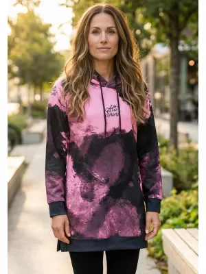Funktionaler erweiterter Sweatshirt -Prämie von Frauen ALTISPORT VOJ/ALW093MI03 PINK/SCHWARZ