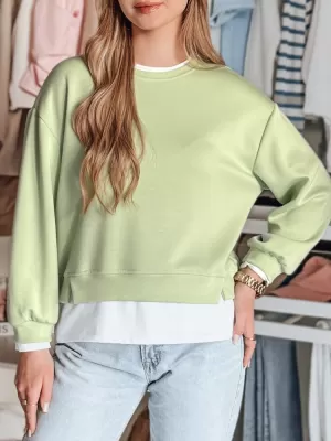 Damen Sweatshirt DSTREET LUZZIO BY1381 HELLGRÜN