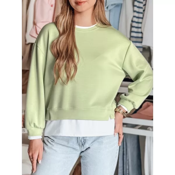  Damen Sweatshirt DSTREET LUZZIO BY1381 HELLGRÜN 