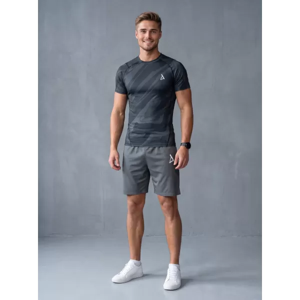 Funktionelle Komprimierung t -Shirt von Männern mit kurzer Ärmelnprämie ALTISPORT VOJ/ALM072TR04 SCHWARZ 