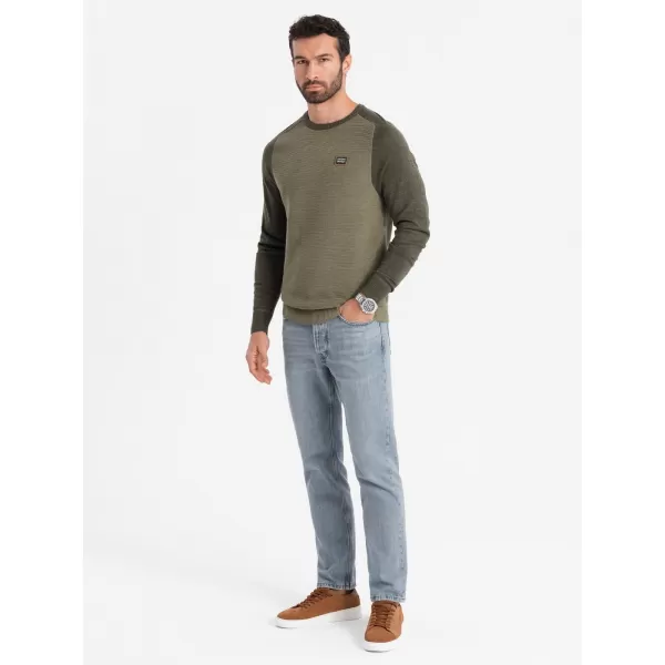 Herrenpullover OMBRE OM-SWSW-0121 OLIVE 