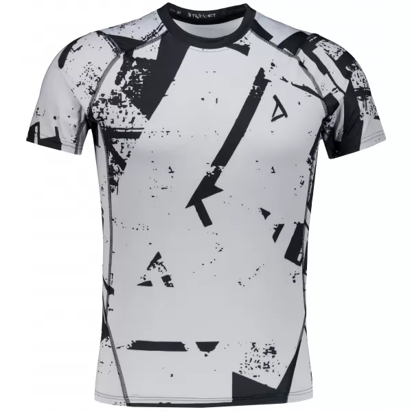  Funktionelle Komprimierung t -Shirt von Männern mit kurzer Ärmelnprämie ALTISPORT VOJ/ALM079TR04 SCHWARZ -GRAY 