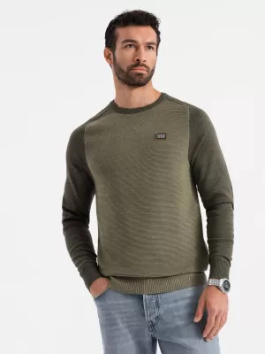 Herrenpullover OMBRE OM-SWSW-0121 OLIVE
