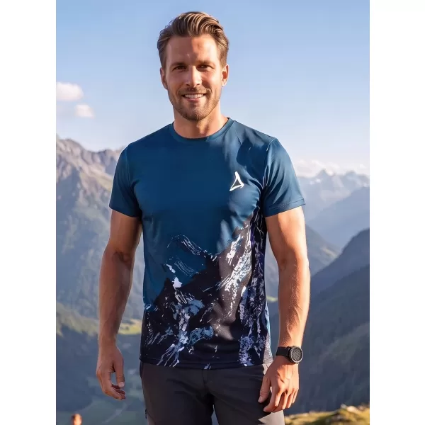  Männer funktionaler T -Shirt Premium Plus ALTISPORT VOJ/ALM059TR02 MARINE 