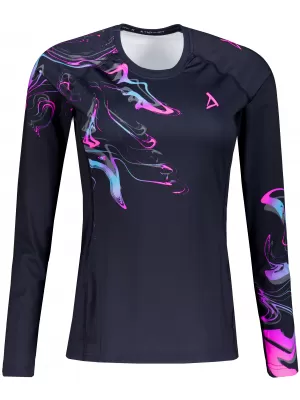 Damen Funktions-T-Shirt mit langen Ärmeln Premium ALTISPORT VOJ/ALW064TR03 SCHWARZ-ROSA